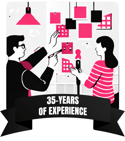 35+ Years of Experience badge